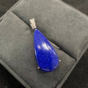 Nature lapis in925 Silver Pedent